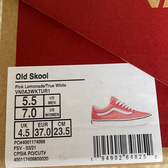 Vans Old Skool Pink Lemonade/True White WMNS - Picture 16 of 16